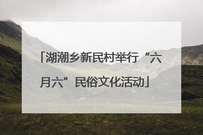 湖潮乡新民村举行“六月六”民俗文化活动