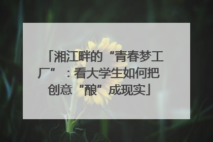 湘江畔的“青春梦工厂”：看大学生如何把创意“酿”成现实