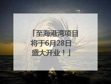 至海港湾项目将于6月28日盛大开业！