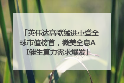 英伟达高歌猛进重登全球市值榜首，微美全息AI催生算力需求爆发