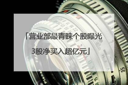 营业部最青睐个股曝光 3股净买入超亿元