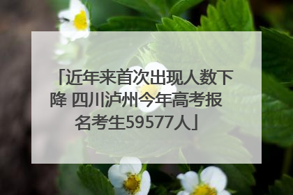 近年来首次出现人数下降 四川泸州今年高考报名考生59577人