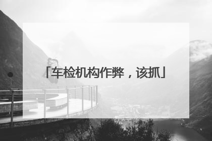车检机构作弊，该抓
