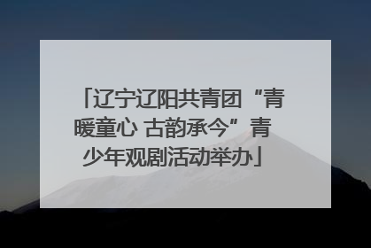辽宁辽阳共青团“青暖童心 古韵承今”青少年观剧活动举办