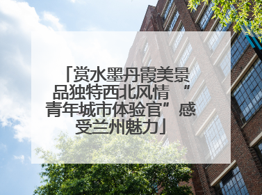 赏水墨丹霞美景 品独特西北风情 “青年城市体验官”感受兰州魅力