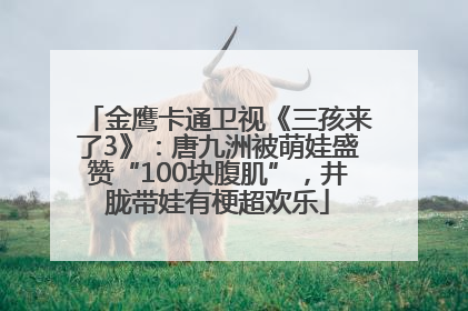 金鹰卡通卫视《三孩来了3》：唐九洲被萌娃盛赞“100块腹肌”，井胧带娃有梗超欢乐
