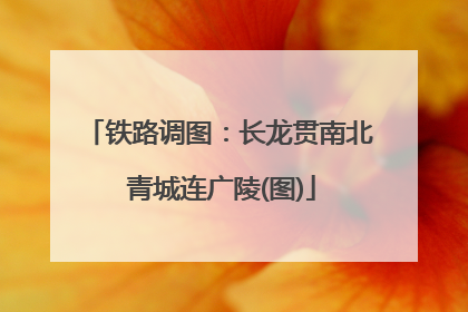 铁路调图：长龙贯南北 青城连广陵(图)