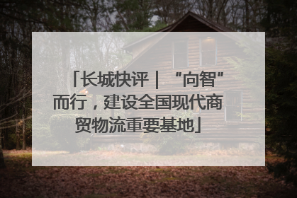 长城快评｜“向智”而行，建设全国现代商贸物流重要基地