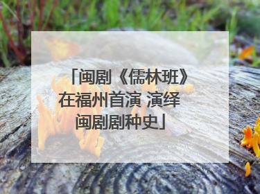 闽剧《儒林班》在福州首演 演绎闽剧剧种史