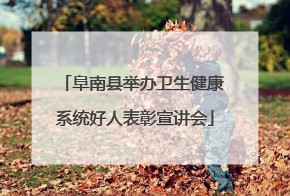 阜南县举办卫生健康系统好人表彰宣讲会