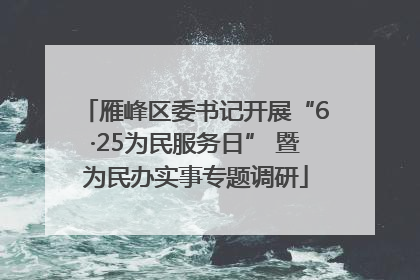 雁峰区委书记开展“6·25为民服务日” 暨为民办实事专题调研