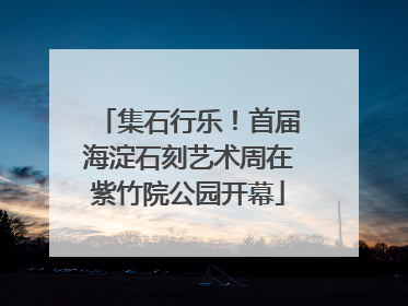 集石行乐！首届海淀石刻艺术周在紫竹院公园开幕