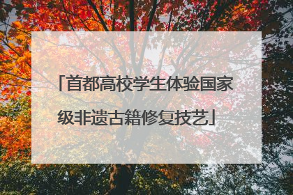 首都高校学生体验国家级非遗古籍修复技艺