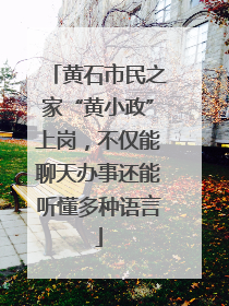 黄石市民之家“黄小政”上岗，不仅能聊天办事还能听懂多种语言