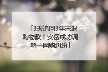 3天追回3年未退购物款！安岳成功调解一网购纠纷