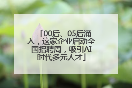 00后、05后涌入，这家企业启动全国招聘周，吸引AI时代多元人才
