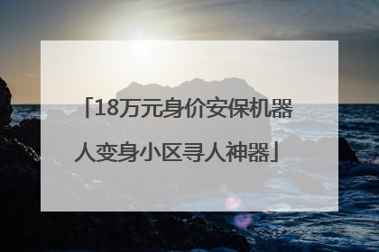 18万元身价安保机器人变身小区寻人神器