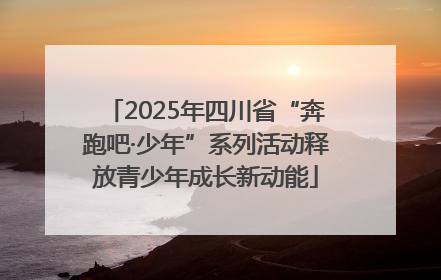 2025年四川省“奔跑吧·少年”系列活动释放青少年成长新动能