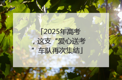 2025年高考，这支“爱心送考”车队再次集结