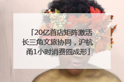 20亿首店矩阵激活长三角文旅协同，沪杭甬1小时消费圈成形