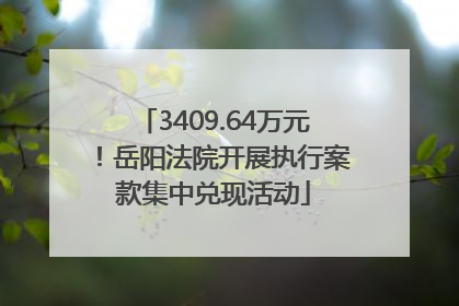 3409.64万元！岳阳法院开展执行案款集中兑现活动