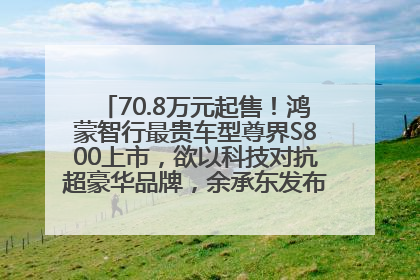 70.8万元起售！鸿蒙智行最贵车型尊界S800上市，欲以科技对抗超豪华品牌，余承东发布会未提及迈巴赫
